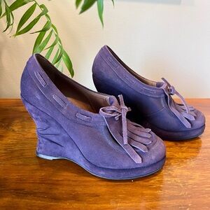 Bottega Veneta Purple Suede Platform
Wedges